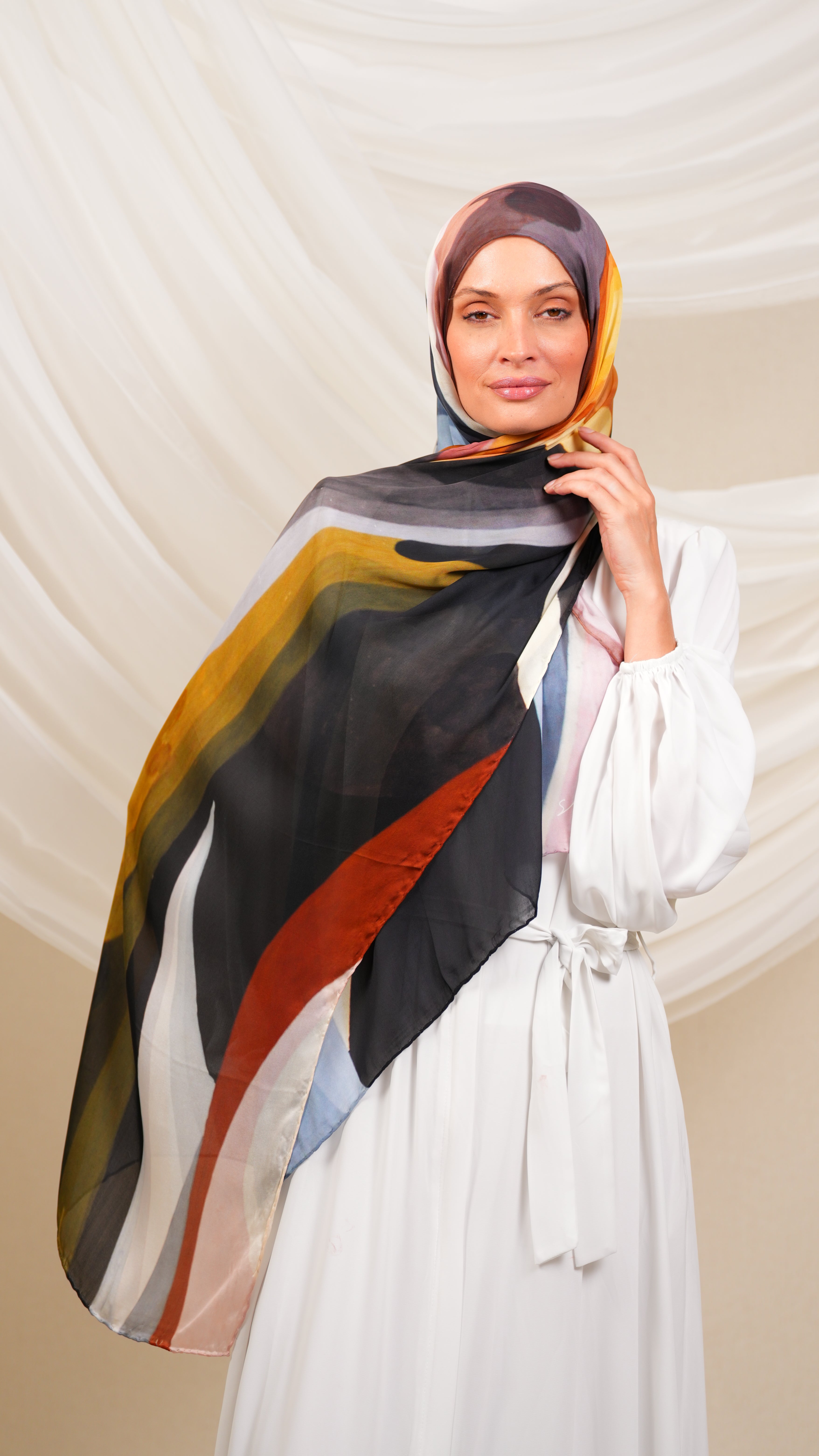 scilla Turkish  silk shawl Dtr1