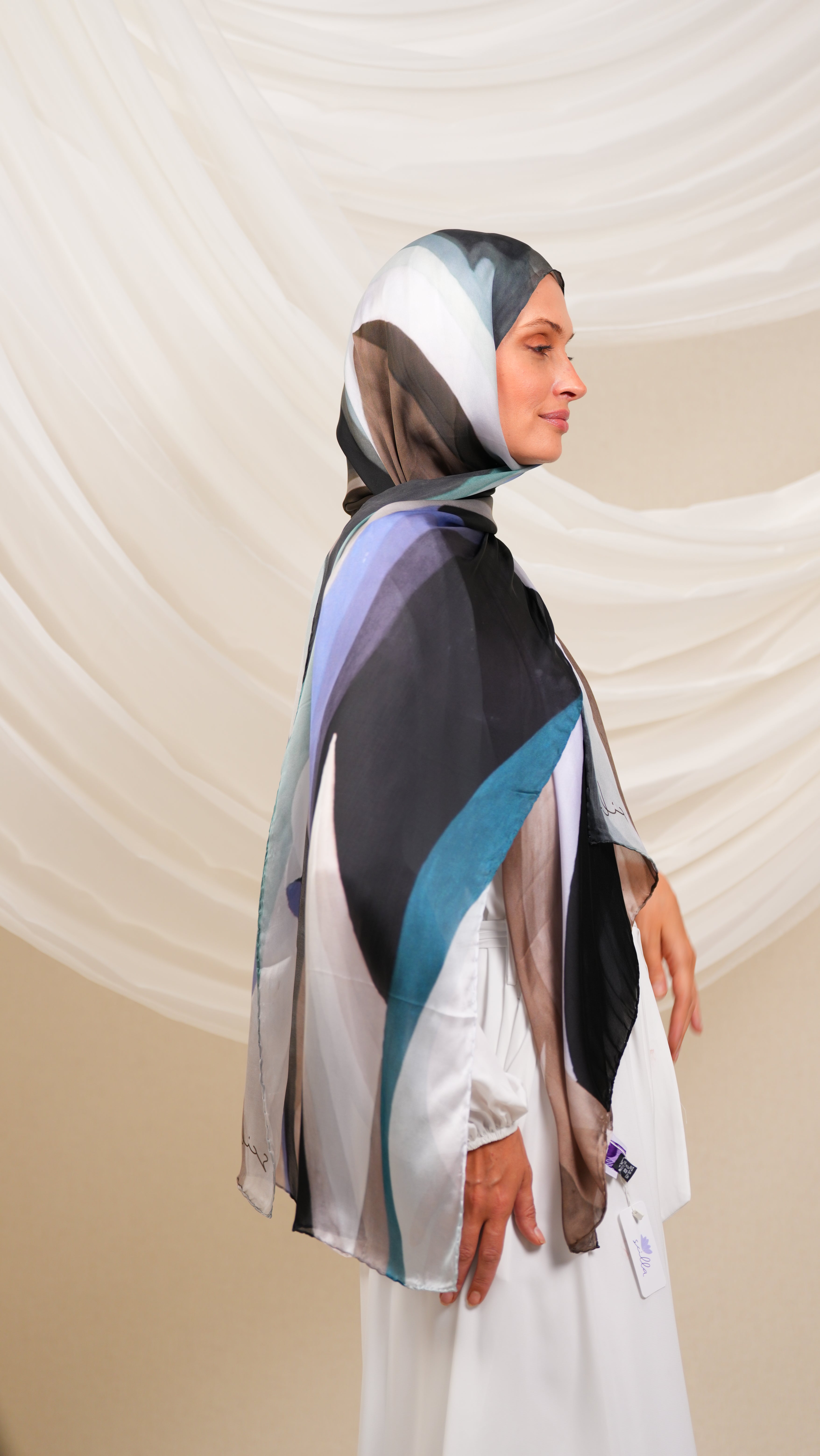 scilla Turkish  silk shawl Dtr3