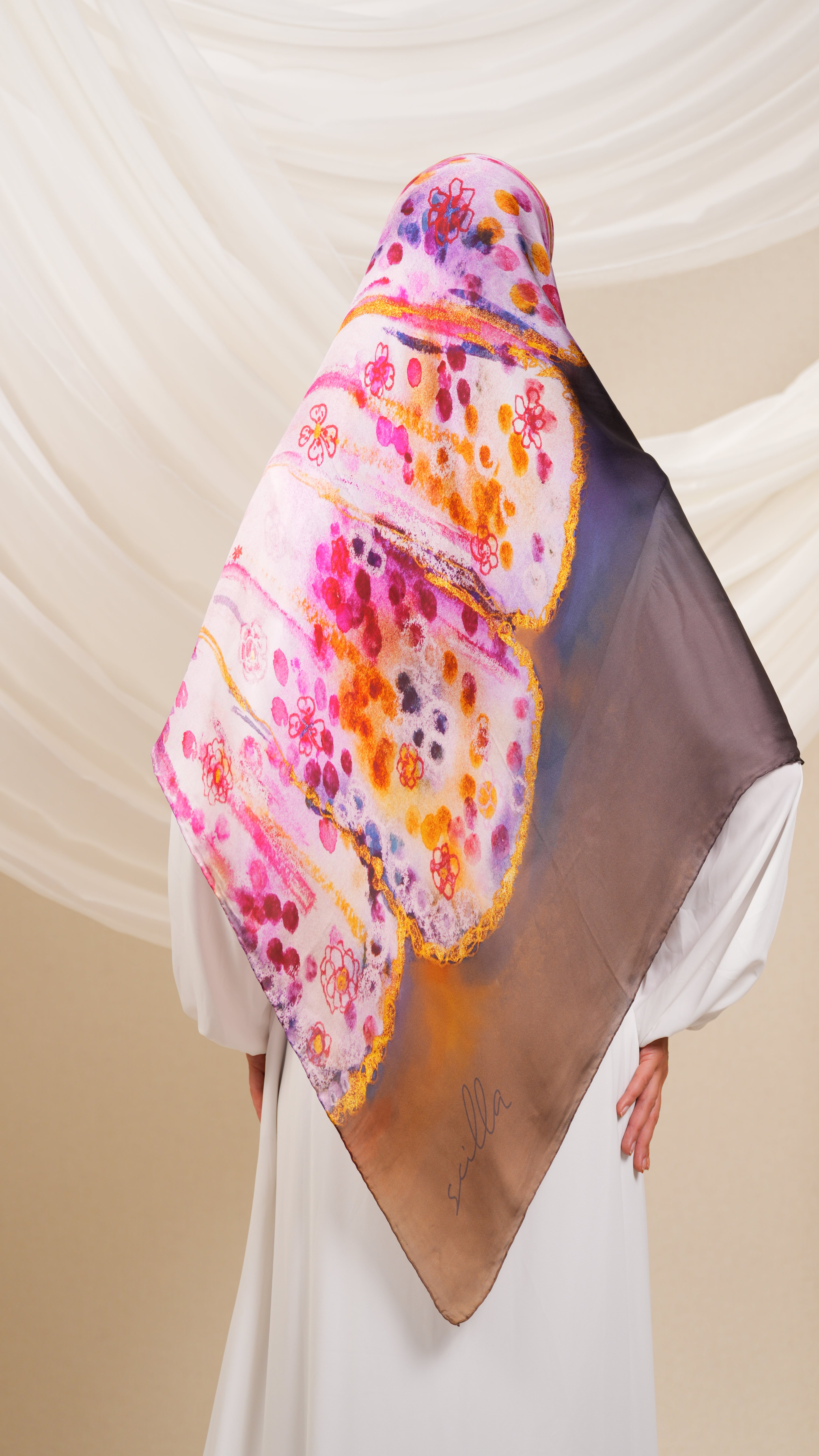 scilla turkish silk scarf Utr1