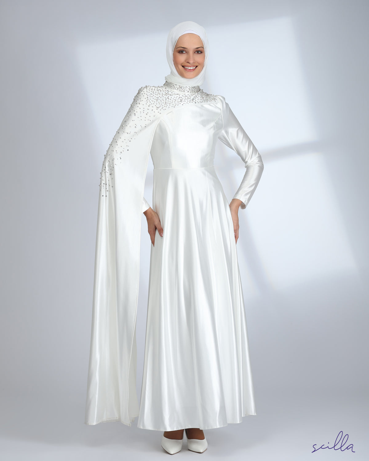 White dress with crystals