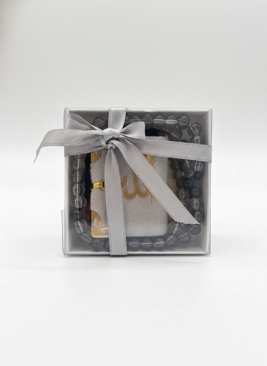 Silver Quran and Tasbih Set