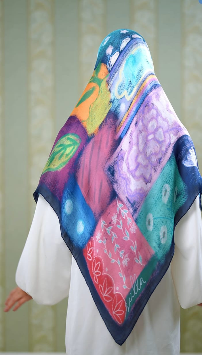 Scilla silk scarf Mtr3