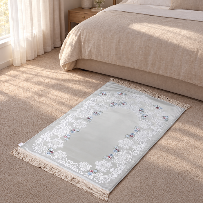 Satin Padded Victorian Premium Prayer Mat