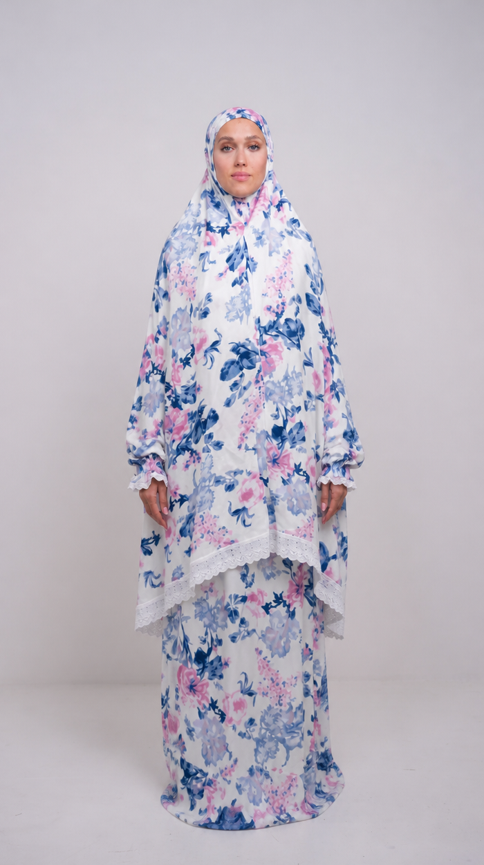 Ocean Bloom Prayer Gown two piece