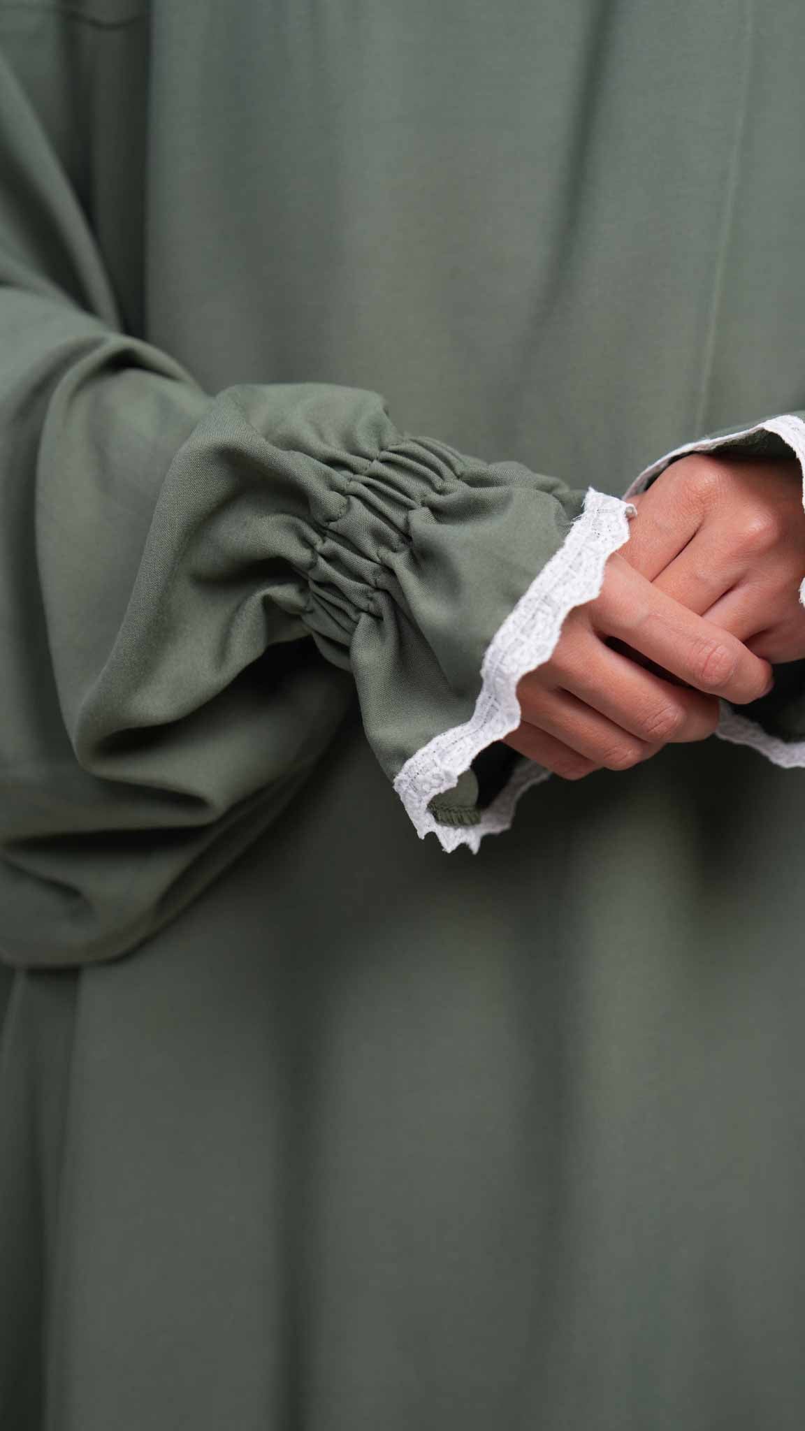 olive Green Prayer Gown One piece