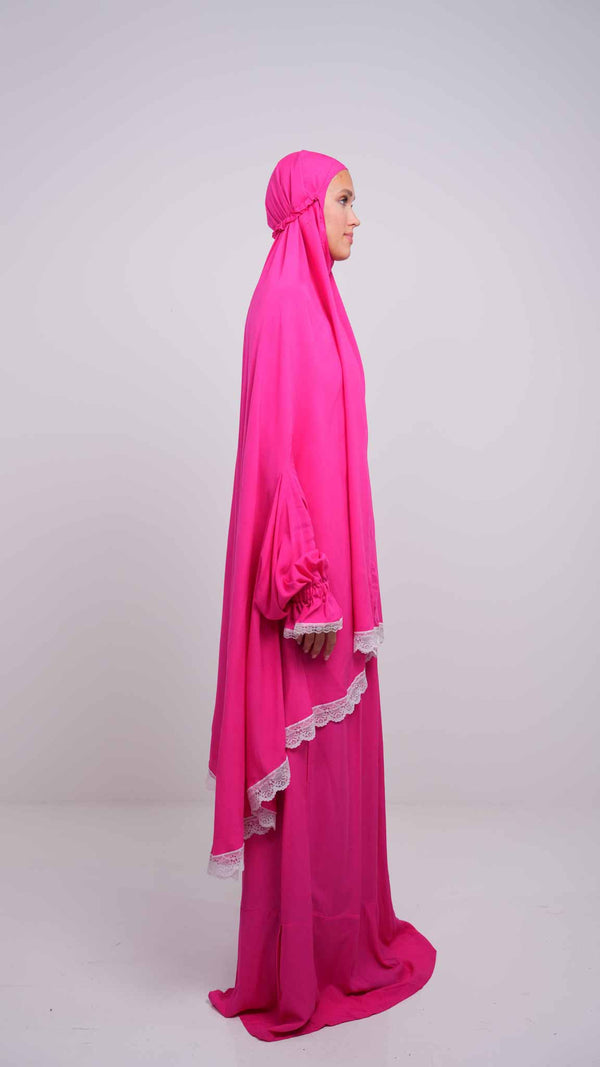 Fuchsia Two Piece Prayer Gown