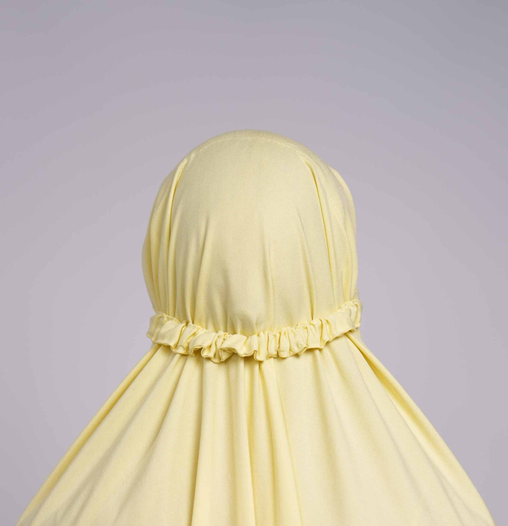 Pastel Yellow Two Piece Prayer Gown