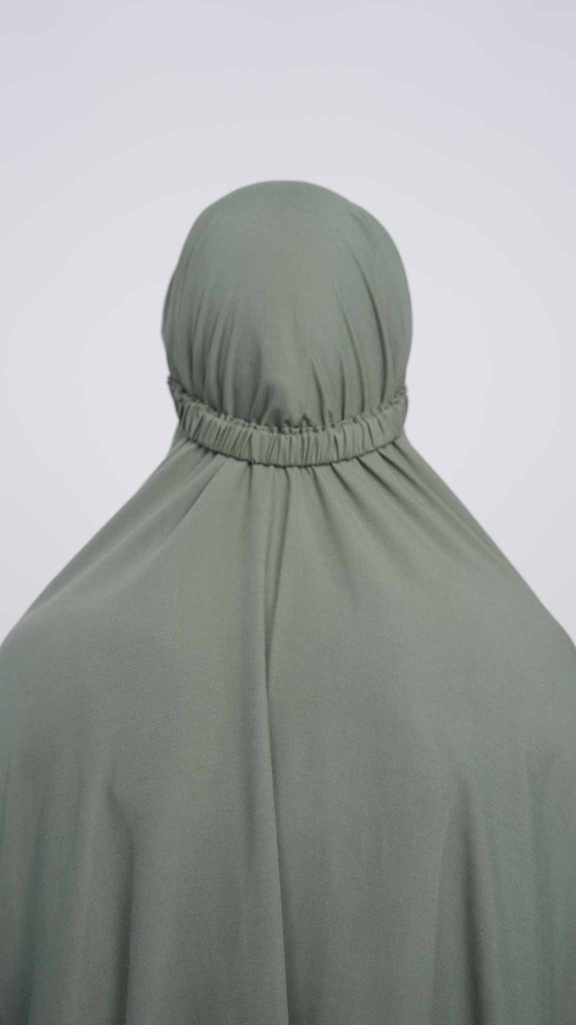 Olive Green Two Piece Prayer Gown