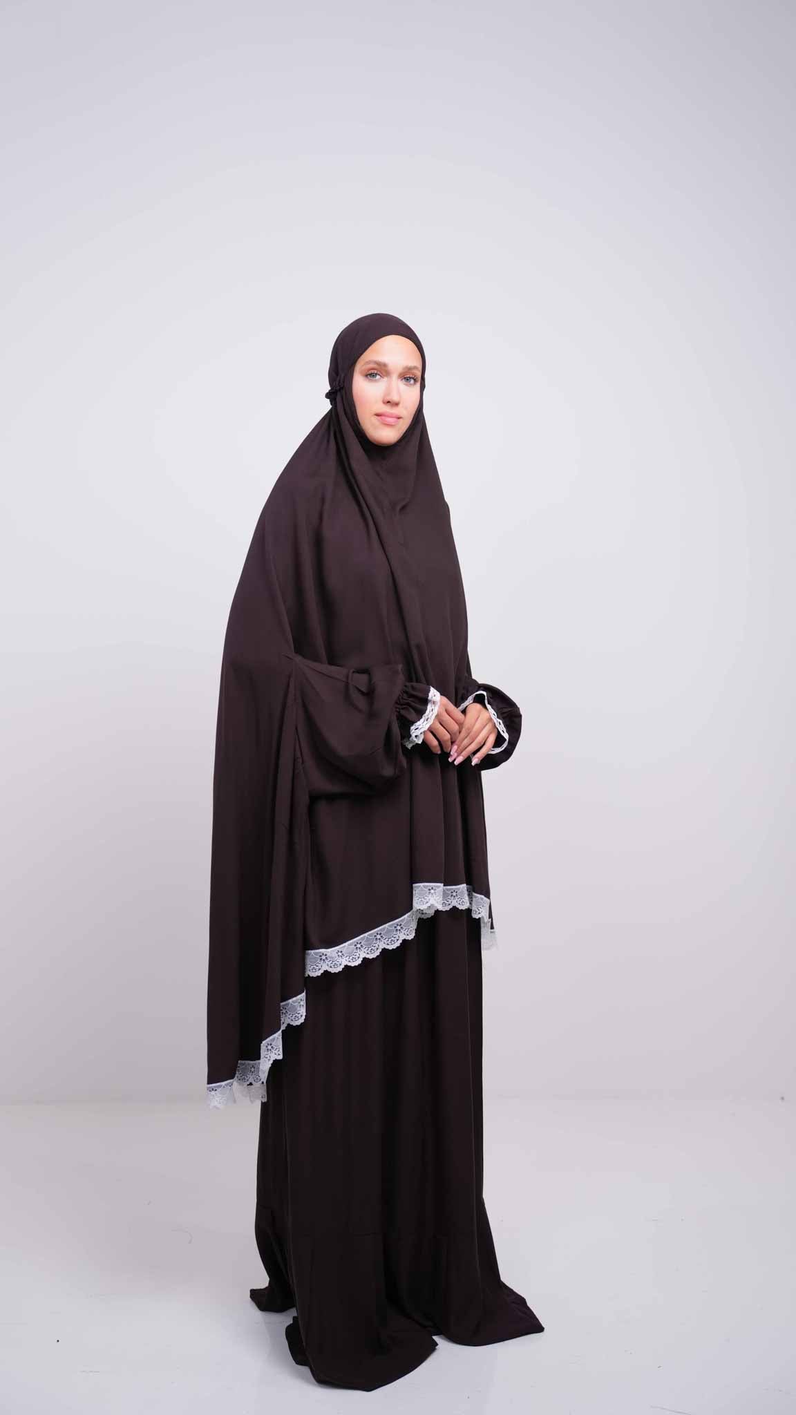 Plum Two Piece Prayer Gown