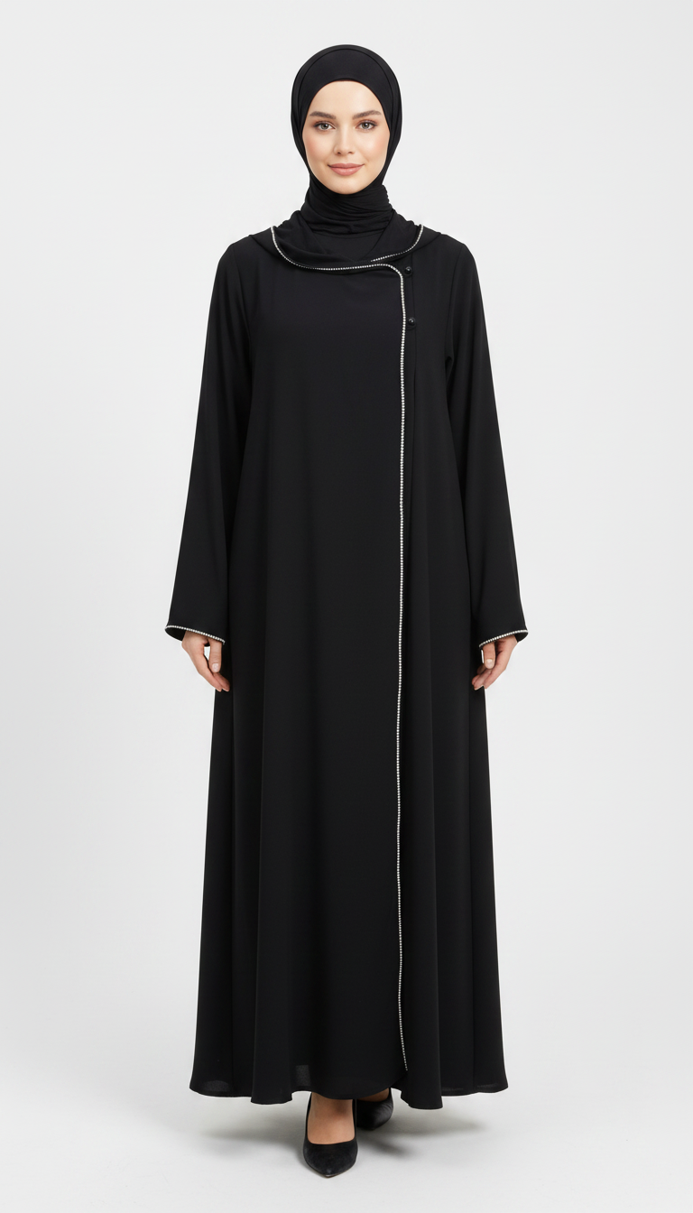 MINVAL Abaya with Line strass