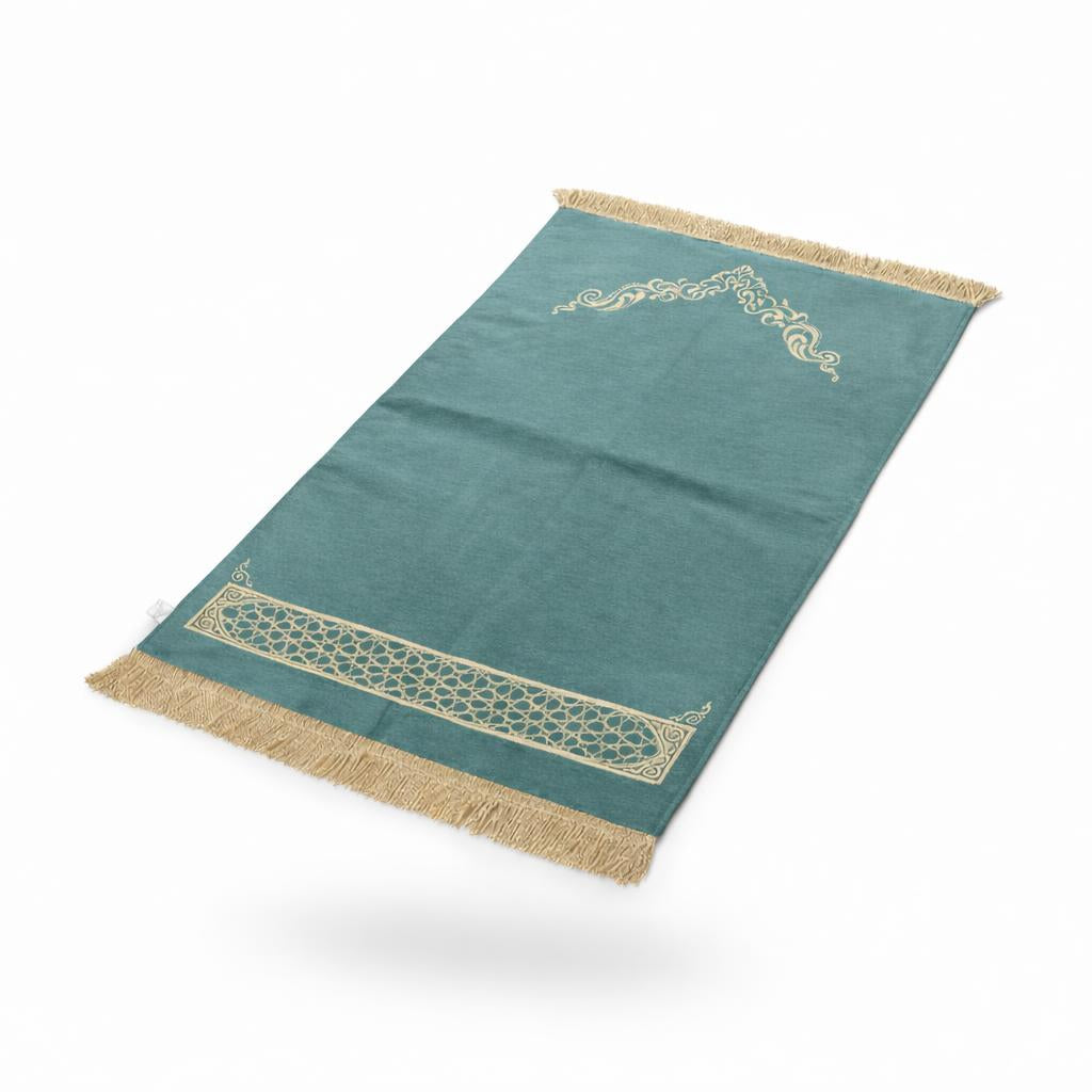 Tiffany Velvet Padded Golden Arch Premium Prayer Mat