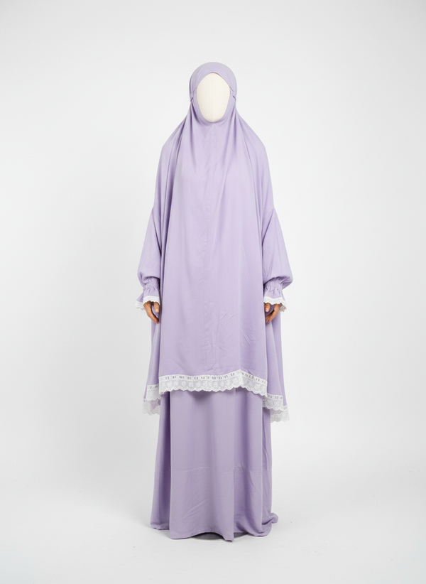 Lilac Two Piece Prayer Gown
