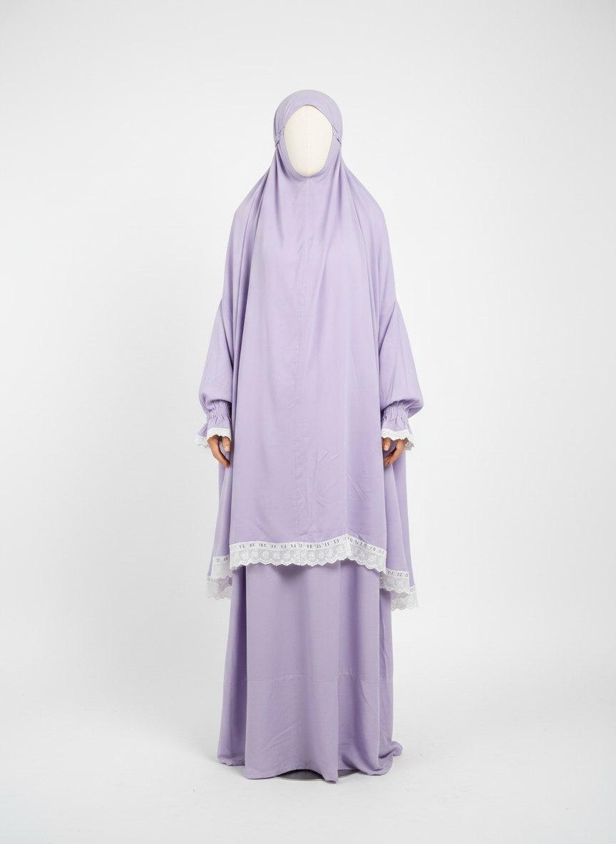 Lilac Two Piece Prayer Gown