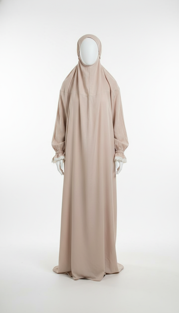 Beige Prayer Gown One piece