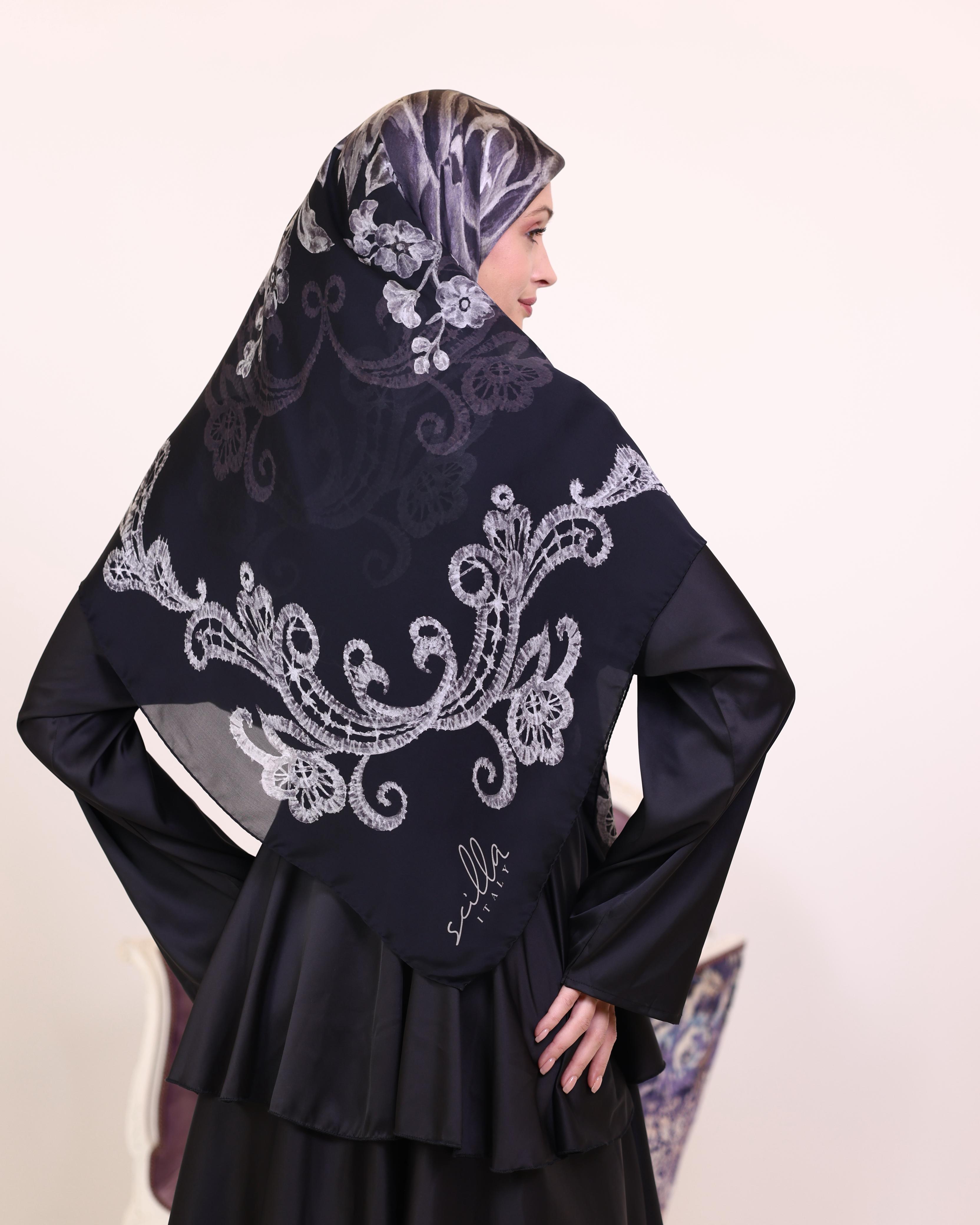 Scilla italy silk scarf pi1