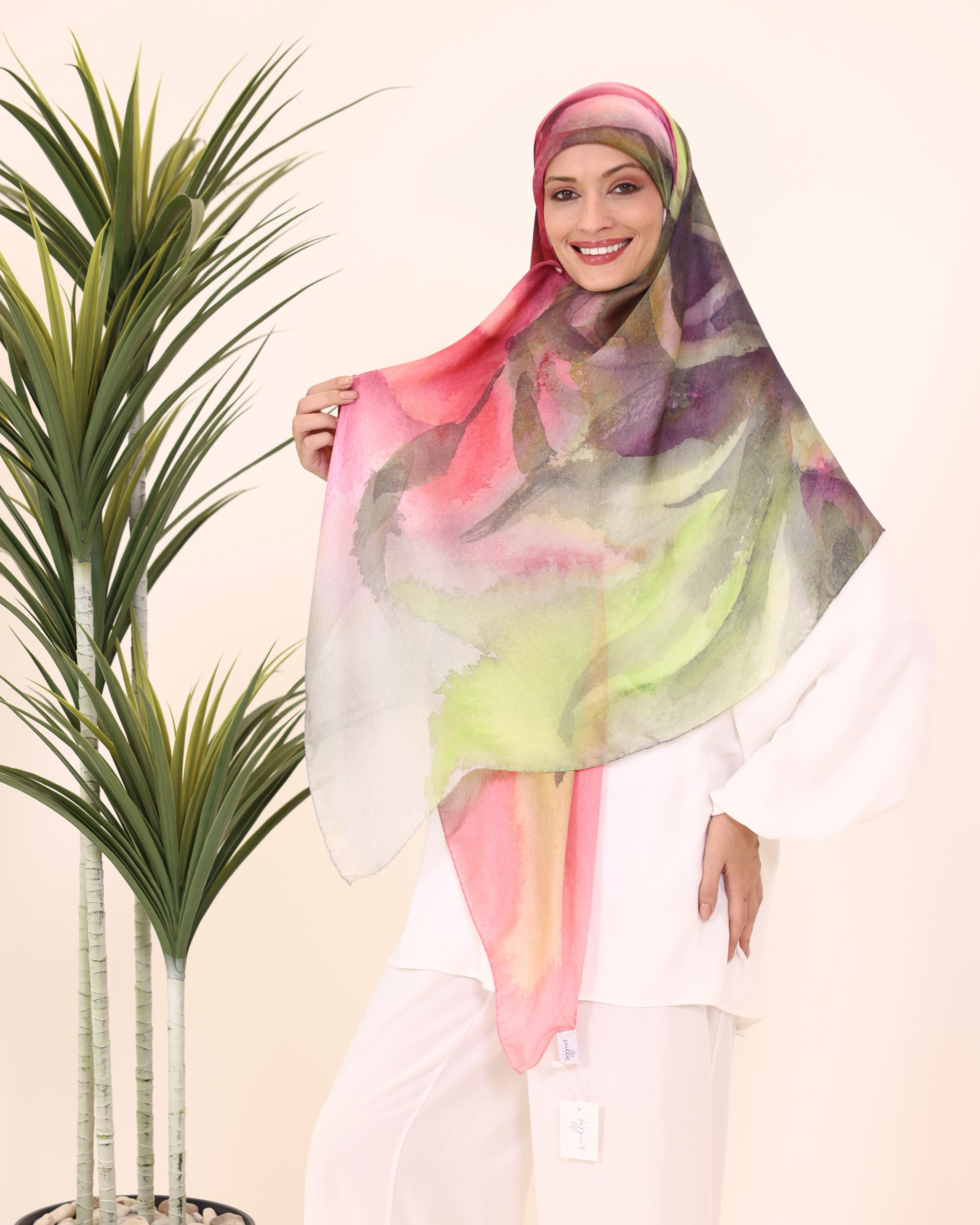 Scilla italy silk scarf ei6
